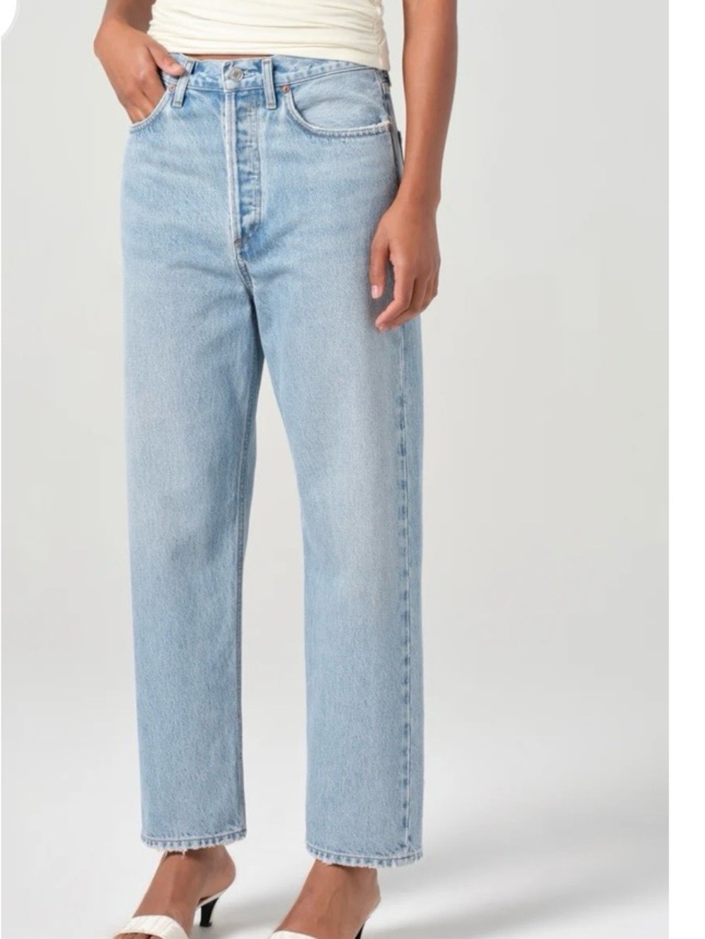 Agolde Women’s 90s Crop Mid Rise  Straight leg Jeans